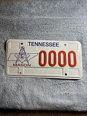 Tennessee Mason Sample License Plate 0000 • $14.99