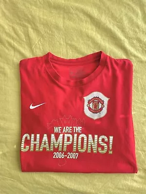 Vintage Nike Team Manchester United 2007 Championship Shirt Size Medium • $10