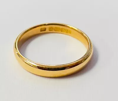 Ladies Vintage 22ct Gold Wedding Ring 3mm Circa 1935/36 Size K • £270