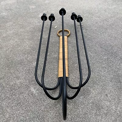 Arthur Umanoff Candelabra Iron Rattan MID CENTURY MODERN Vintage Wall Hanging • $500