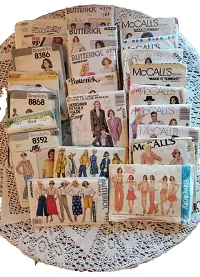  VTG 1970s/1980s LOT 23 Womens Sewing Patterns Simplicity McCall’s Pre-Cut • $8.99