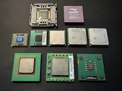 10pcs Vintage Ceramic CPU Intel 486 Pentium 4 Celeron Xeon AMD Athlon Sempron • $79.95