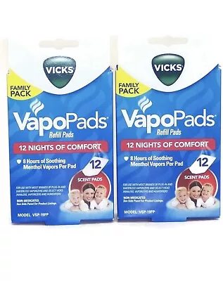 Vicks VapoPads VSP-19 Refill - 12 In A Pack - Choose Your LOT • $15.19