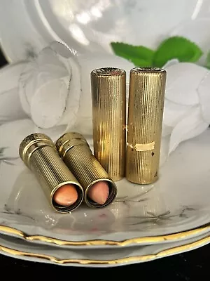 Vtg Max Factor Ultralucent Creme Nectarine Pink Brightning  Lipstick Gold Tube  • $26.99