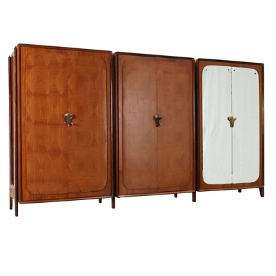 £2480 • Buy Vintage Wardrobe Exotic Wood Veneer Italy 1950s-60s