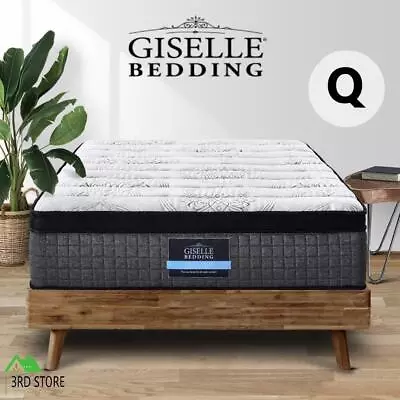 Giselle QUEEN Bed Mattress 9 Zone Pocket Spring Latex Foam Medium Firm 34cm • $256.50