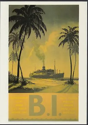 Shipping Advertising Postcard - P & O Cruises - B.I. Cruises Artist Ing   A8270 • £2.25