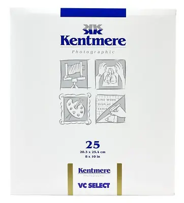 Kentmere VC Select Luster 8x10  B&W Darkroom Paper 25 Sheets • £30.34