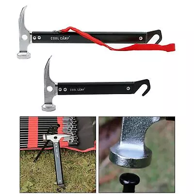 Multi-Function Tent Mallet Nails Puller Driver Portable Hammer Outdoor Camping • $20.24