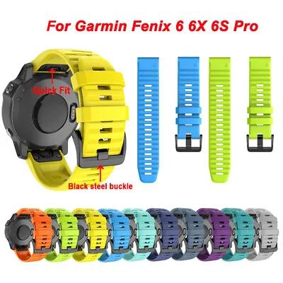 Fashion Watch Band Silicone Strap For Garmin Fenix 7S 7 7X 6X 6 6S 5X 5 5S 3HR • $13.69