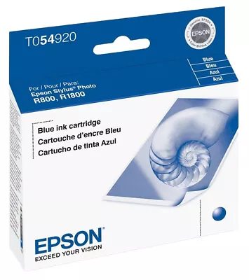 Genuine Epson 54 T0549 Blue Ink Cartridge For Stylus Photo R800 R1800 • $7.99