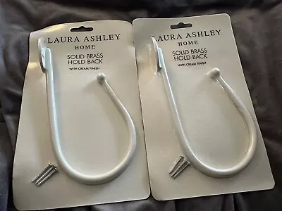 Brand New Laura Ashley Solid Brass Hold Back Tie Cream Finish Ivory • £15