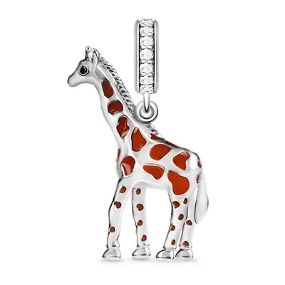 💖 Giraffe Charm Genuine 925 Sterling Silver   • £16.45