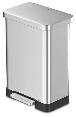 20 Gallon Trash Can Stainless Steel Step On Kitchen Bathroom Garbage Bin Indoor • $52.19