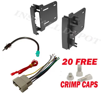 $17.25 • Buy Complete Car Radio Stereo Double Din Install Trim Kit Cd Player + Wiring Harness