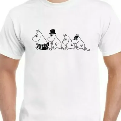 MOOMIN T-SHIRTMens Unieex Cartoon Moomintroll Family Tee 80s 90s Childhood • £5.99