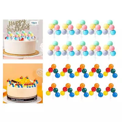 10x Balloon Cake Toppers Cupcake Toppers For Father's Day Engagement Party • $16.38