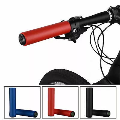 Bike Grips Rubber Glossy Silicone Sponge Handlebar Grips Ultralight Non-slip • $6.99