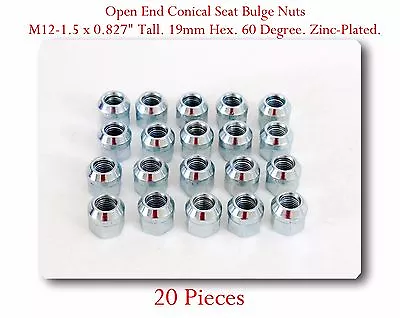 20 Pieces LUG NUTS OPEN END BULGE ACORN M12-1.50 Tall 0.827  / 21mm  • $24.73