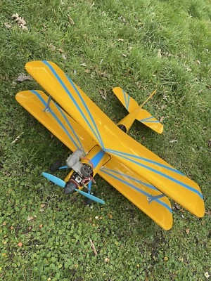 £80 • Buy 36” Span Bi Plane RC Remote Control Nitro Model Aeroplane Aircraft 