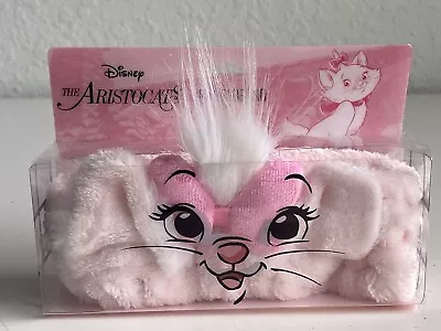 Disney's The Aristocats Marie Fluffy Spa Headband Pink White Cat Ears Bow NEW • £14.46