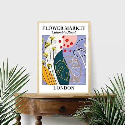 London Flower Market Poster Florist Gift Vintage Art Poster Print  • $76.05