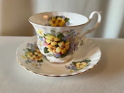 Vintage  Royal Albert  Bone China 'Summertime Series' Pansy Cup & Saucer • $20