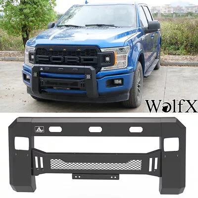 For 2015-2020 Ford F-150 F150 Grille Guard Front Bumper W/Bull Bar+LED Lights US • $182.99