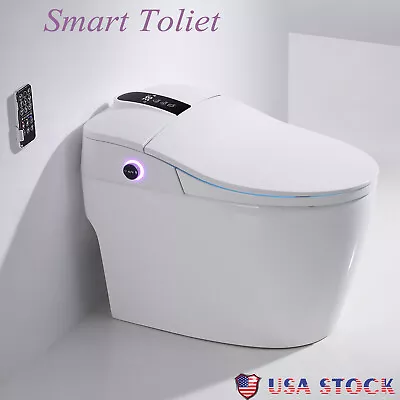 Multifunctional Smart Toilet Elongated One-Piece Toilet With Bidet Closing Seat • $613.66