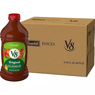 V8 Original 100% Vegetable Juice 64 Fl Oz Bottle (Case Of 6) • $37.16