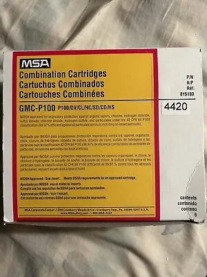 MSA 815180 Combination Cartridges Comfo Organic Vapor/Acid Gas/P100 (6 Per Box) • $39