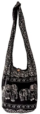 SLING Bag COTTON 40 PRINTs CROSSBODY Bag THAI LARGE BOHO Hippie Style • £14.99