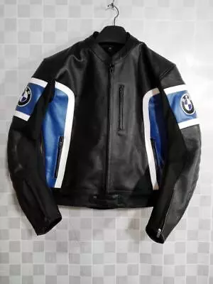 BMW Motorcycle Jacket Motorbike Jacket Cowhide Leather Bikers Racing Gift • $179