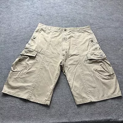 Marithe Francois Girbaud Cargo Shorts Men 36 Beige Relaxed 12  Baggy • $29.99