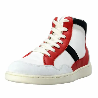 Dolce & Gabbana Men's Canvas Leather Hi Top Sneakers Shoes Sz 7 7.5 8 • $189.99