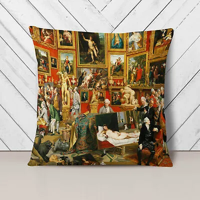 Plump Cushion Johann Zoffany Tribuna Of The Uffizi Scatter Throw Pillow Cover • £29.95