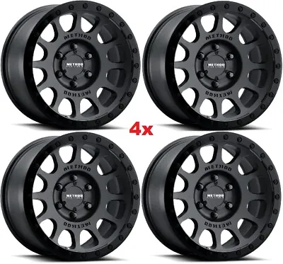 17 Method Mr305 Double Black Wheels Rims Set 17x8.5 Fits Trd Mr305785601000 • $1298