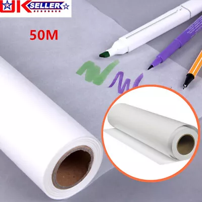 White Tracing & Sketching Paper Roll Drawing Paper Transparent 50M • £18.99