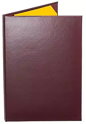 MENU COVERS BURGUNDY CASEBOUND DOUBLE PANEL - 2-VIEW - 8.5  X 14  • $114.75