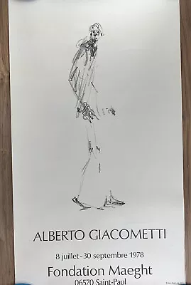 Alberto Giacometti Lithograph Exhibition Poster Fondation Maeght Saint Paul 1978 • $224.99