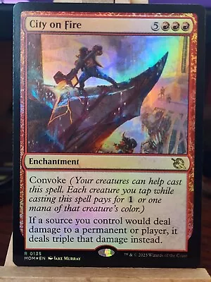 City On Fire - 0135 FOIL March Of The Machine MTG Pack Fresh • $3