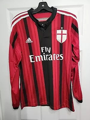 AC Milan 2014/2015 Home Football Shirt 92 EL SHAARAWY Adidas Long Sleeve Serie A • $18.50