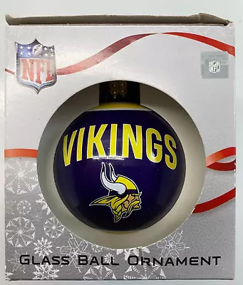 NFL Football Minnesota Vikings Glass Ball Christmas Tree Ornament • $13.99