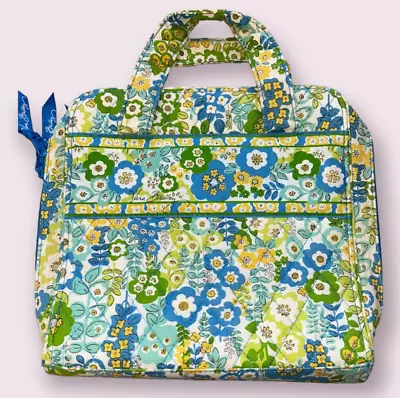 Vera Bradley English Meadow Travel Tech Organizer Green Blue Flowers Ec Ln • $14.97