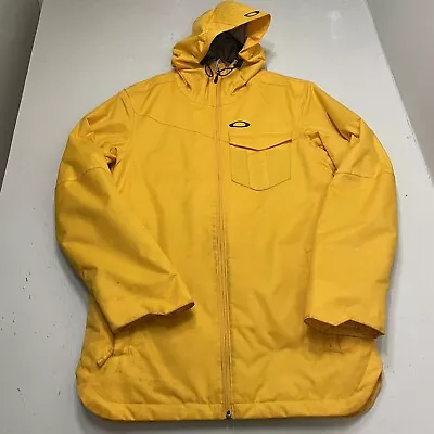 Oakley Snowboard Andrak Fit Hooded Yellow Winter Snow Jacket Men's SZ Small • $25