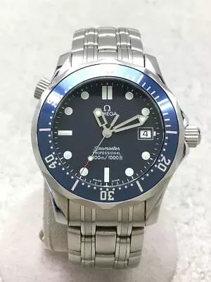 Omega Seamaster Professional Date Stainless Steel 300M Blue Quartz Mens Watch • $5013.45