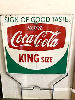 Vintage Coca Cola Double-Sided Case Rack Advertising Sign • $295