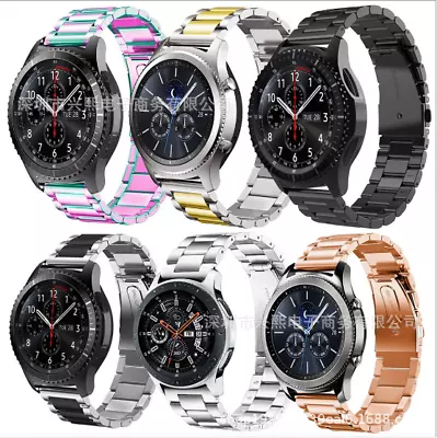 For Samsung Galaxy Watch 3 45mm 46mm Gear S3 Stainless Steel Watch Band Strap • $8.99