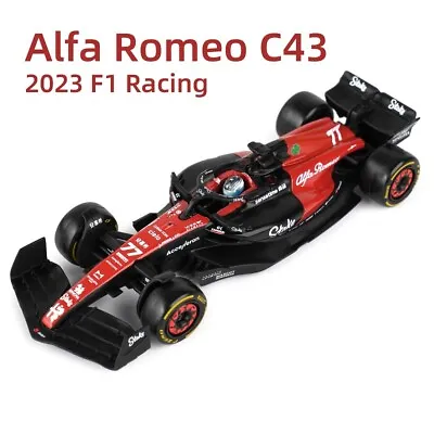 Bburago 1:43 2023 F1 Alfa Romeo Stake C43 No.24/No.77 Diecast Model Car • $9.50