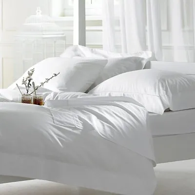 Luxury White 100% Egyptian Cotton Bed Linen 400 Thread Count • £70